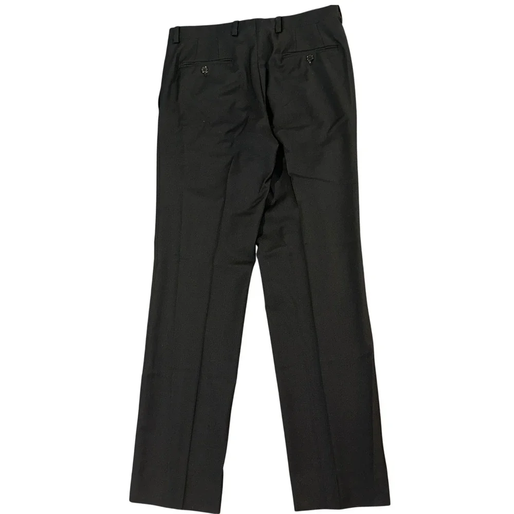 Cremieux Travel Smart Modern Fit Black Wool Blend Dress Pants Men's 32x32